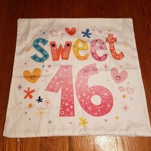 SWEET 16 Pillow Case Pink